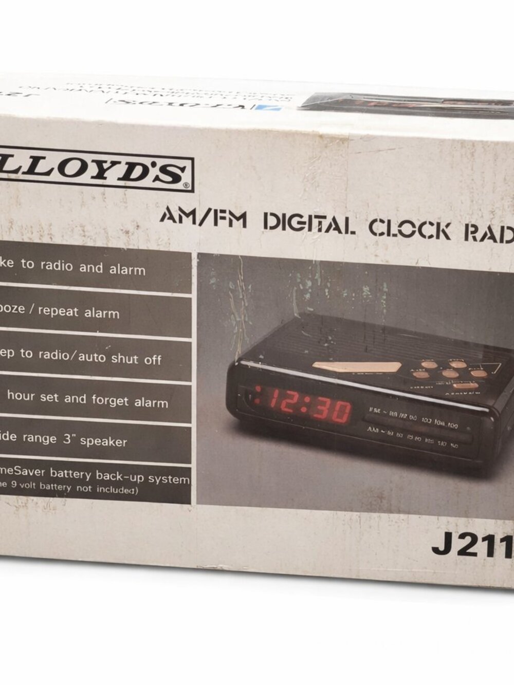 Vintage 1989 NIB AM/FM Digital Alarm Clock Radio J211